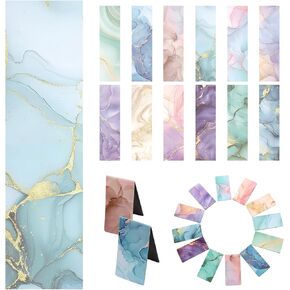 12 Pieces Bookmarks, Magnetic Bookmarks for Women, Page Markers for Students Teachers Reading, Fun Book Marks for Reading (Marble Style)