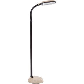 Lavish Home 72-0890 Full Spectrum Natural Sunlight Floor Lamp with Bendable Neck-Reading, Craft, Studying, and Esthetician Light, 62.5", Black