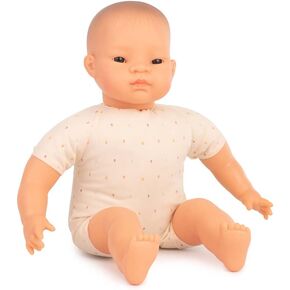 Miniland Educational - 15.75'' Soft Body Baby Doll, Asian