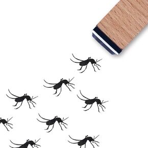 Mosquito Rubber Stamp, 3/5 Inch Small Mini Stamp for Scrapbooking Card Making Planner