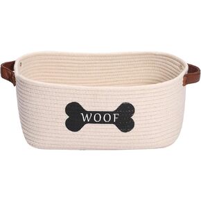 Morezi Cotton Rope Dog Toy Basket with Handle, Large Dog bin, Puppy Kitty Bed, Dog Toy Basket - Perfect for Carry pet Toys, Blankets, leashes, chew Toys, Diapers