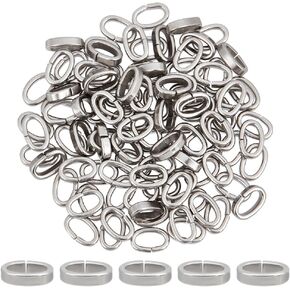 UNICRAFTALE 40Pcs 2 Colors 5x10mm 201 Stainless Steel Slide Charm Beads Large Hole Slider Beads Bracelet Crimp Beads Metall Spacer Beads for Cord Bracelets Jewelry Making, STAS-UN0053-90-US12