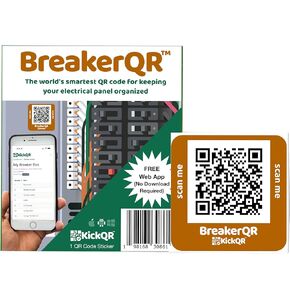 Smart QR Code Sticker for Digital Electrical Panel Notes and organizing Your Circuit Breaker Box | BreakerQR