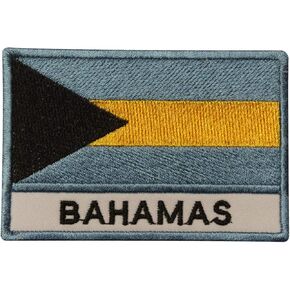 Bahamas National Flag Embroidered Iron on Sew on Patch Badge for Clothes etc. 9 X 6 cm