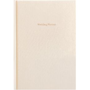 Elegant Wedding Planner & Organizer | Linen Cover With Tabbed Sections & Checklists | Undated Bridal Organizer | Bride To Be Gifts | Wedding Notebook