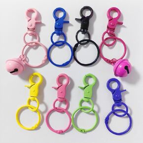 100pcs Colorful Metal Swivel Lobster Claw Clasp Snap Hook Keychain Clip Handbag Chain Buckles Bag Belting Dog Chain Connector