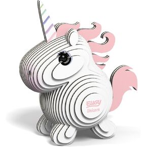 Eugy Unicorn 3D Puzzle, 28 Piece Eco-Friendly Educational Toy Puzzles for Boys, Girls & Kids Ages 6+