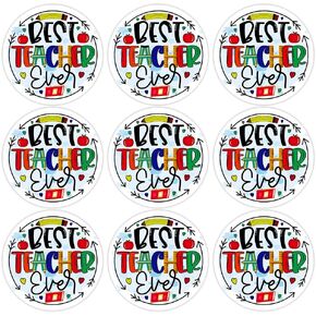 D4DREAM Thank You Teacher Stickers Labels 36pcs Teacher Appreciation Gifts Tags 1.5" Best Teacher Ever Labels Stickers for Envelope Seal Cards Boxes Gift Wrap Party Favors Decorations