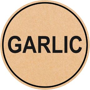 1.5 inch 300 PCS Garlic Stickers Adhesive Removable Stickers for Food Rotation Package