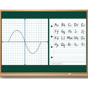 Jumbo Magnetic Notebook Paper Magnetic XY Coordinate Dry Erase Grid Magnetic Handwriting Lined Paper Whiteboard Grid for Classroom Teaching Accessories Learning Tools 26" x 26" and 21.5" x 17"