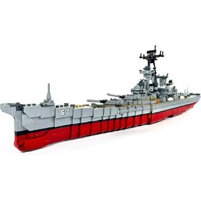 General Jim's Military Brick Building Set - World War 2 USS Missouri Battleship Model Building Blocks for History, Military Enthusiast as Well as Teens and Adult Builders