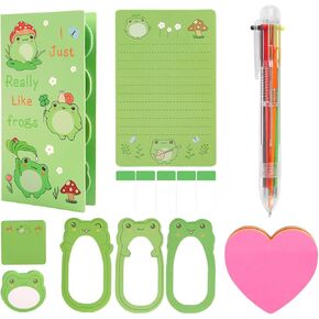 Otter Sticky Note Multicolor Pen Set,Axolotl Self-Stick Notes Pads,Divider Tabs Bundle,Writing Memo Pad Page,Back to School Office Supplies,Teacher Appreciation Gift