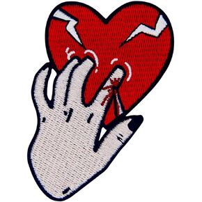 ZEGINs Touch Your Heart Patch Embroidered Applique Badge Iron On Sew On Emblem
