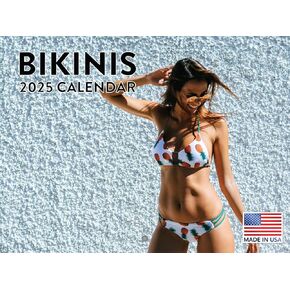 Bikini Calendar 2025 Monthly Wall Calender 12 Month | American Made In The USA