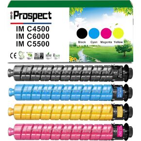IM C4500 IM C6000 Toner Cartridge High Capacity Compatible for Ricoh IM C4500 IM C6000 IM C5500 Printer Replacement for 842279, 842280, 842281, 842282 (Black, Cyan, Magenta, Yellow, 4-Pack)