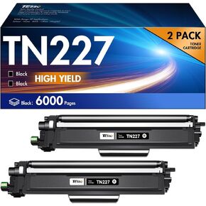 TN227BK High Yield: HL-L3270cdw Toner Replacement for Brother TN227 TN-227BK/C/M/Y TN223bk to Work with Brother HL-L3270cdw MFC-L3770CDW HL-L3290CDW HL-L3270CDW | 2 Black TN227 TN-227bk