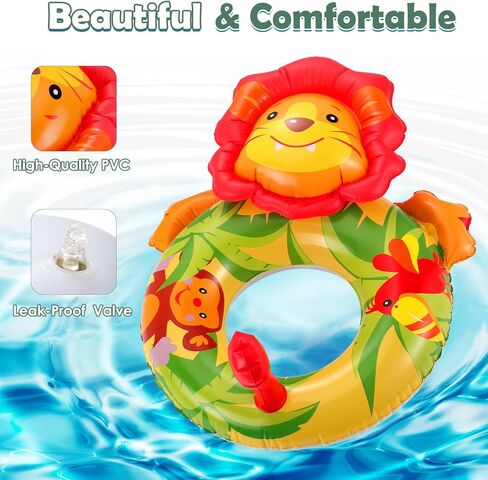 HeySplash Mermaid Pool Float, Mermaid Tail Shaped Pool Swimming Float Tube Ring Floatie, Water Fun Beach Party Swimming Pool Toys for Kids Adults Water Activities, 70cm Diameter, Rose Gold + Blue in Saudi Arabia