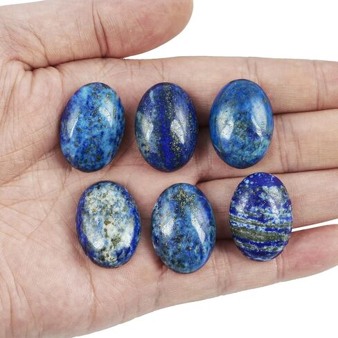 18x25 mm Oval Cabochons Flatback Crystal Healing Stone for Jewelry Making DIY Pack of 6, 7 Chakra in Saudi Arabia
