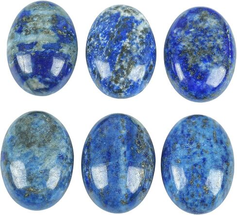 18x25 mm Oval Cabochons Flatback Crystal Healing Stone for Jewelry Making DIY Pack of 6, 7 Chakra in Saudi Arabia