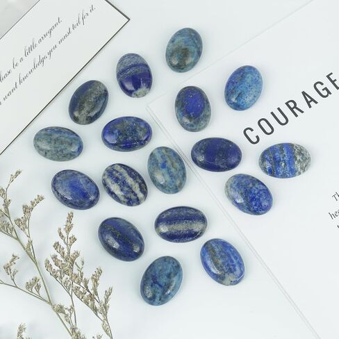 18x25 mm Oval Cabochons Flatback Crystal Healing Stone for Jewelry Making DIY Pack of 6, 7 Chakra in Saudi Arabia