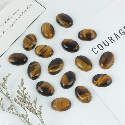 18x25 mm Oval Cabochons Flatback Crystal Healing Stone for Jewelry Making DIY Pack of 6, 7 Chakra in Saudi Arabia