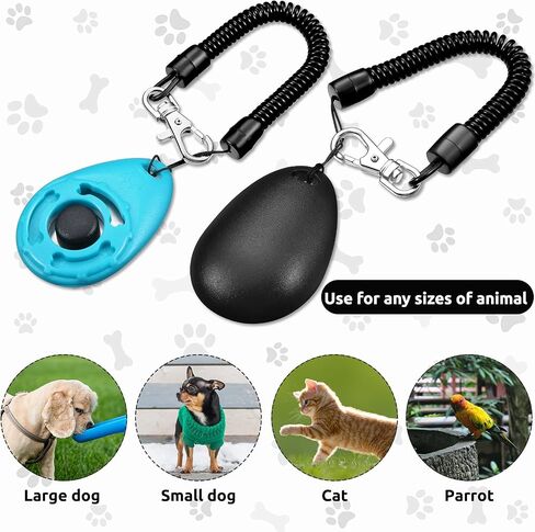 frienda 18 قطعة تدريب الكلاب الفرس ، PET تدريب السلوك الفقرات مع حزام معصم للكلاب CATS جرو الطيور الخيول (متعددة الألوان) in Kuwait