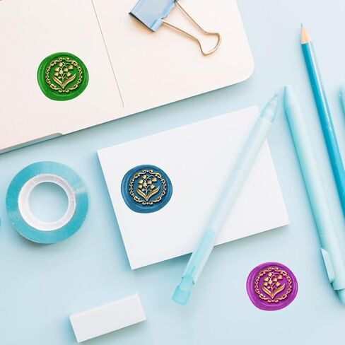 3D Lily of The Valley Wax Seal Stamp Embossed Stamp Sealing Removable 1" Flower Brass Wax Seal Stamp Head with Wooden Handle Sealing Wax for Wedding Invitations Envelopes Gift Packing Craft in Kuwait