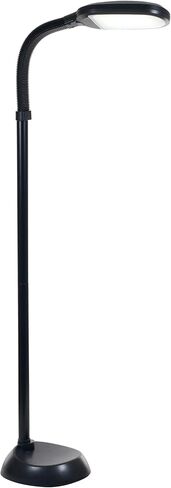 Lavish Home 72-0890 Full Spectrum Natural Sunlight Floor Lamp with Bendable Neck-Reading, Craft, Studying, and Esthetician Light, 62.5", Black in Saudi Arabia