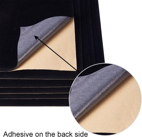 Benecreat 20pcs Halloween Black Velvet Fabric Sticky Locky Lockistive Leafs ، ​​A4 ورقة (8.3 "× 11.8") ، متعددة الأغراض المتينة ذاتية مقاومة للفنون لفن المهرجان وصنع الحرف in Saudi Arabia