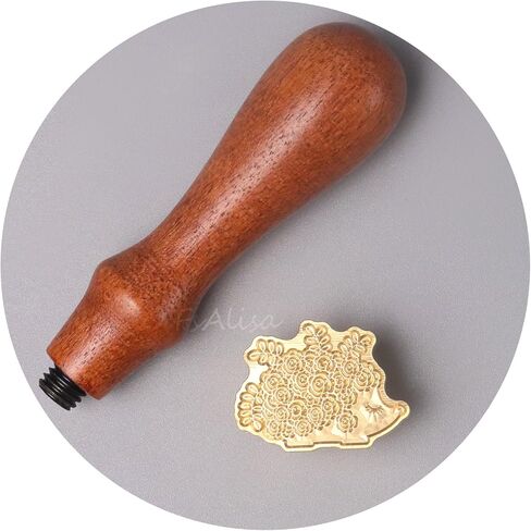 fsalisa Animal Sealing Wax Stamp Plant Wax Seal Stamp Vintage Removable Brass Head Wooden Handle for Wedding Invitations, Cards Envelopes, Wine Packages, Gift Wrapping (Strawberry) in Saudi Arabia