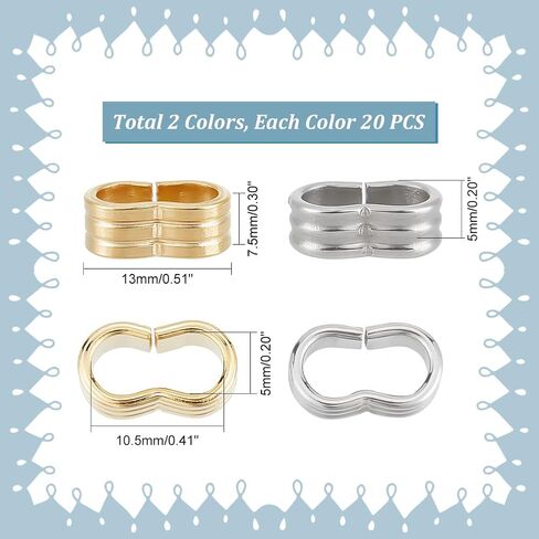 UNICRAFTALE 40Pcs 2 Colors 5x10mm 201 Stainless Steel Slide Charm Beads Large Hole Slider Beads Bracelet Crimp Beads Metall Spacer Beads for Cord Bracelets Jewelry Making, STAS-UN0053-90-US12 in Saudi Arabia