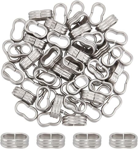 UNICRAFTALE 40Pcs 2 Colors 5x10mm 201 Stainless Steel Slide Charm Beads Large Hole Slider Beads Bracelet Crimp Beads Metall Spacer Beads for Cord Bracelets Jewelry Making, STAS-UN0053-90-US12 in Kuwait