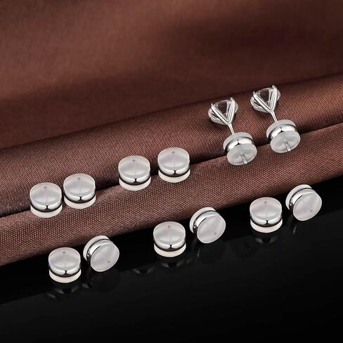 DELECOE 7mm Big Soft Silicone Earring Backs for Studs Gold Belt Rubber Earring Backs Replacements Hypoallergenic Safety Plastic Earring Back for Studs Hoops Fish Hook 12pcs Gold in Saudi Arabia