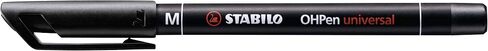 STABILO OHpen Universal Pen, Permanent, 1mm, Black (Model: 843/46) in Saudi Arabia