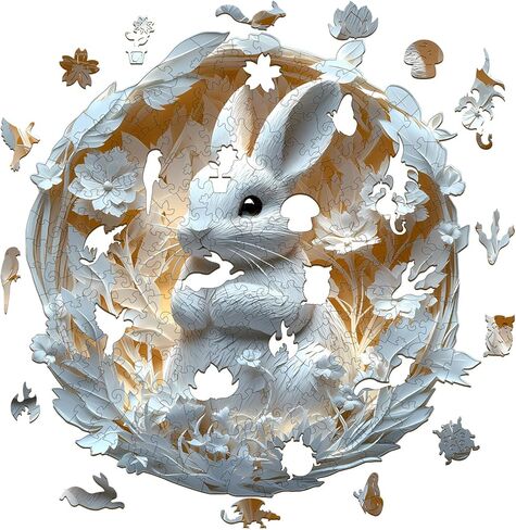 ألغاز Kaayee الخشبية للبالغين ، تأثير الرؤية ثلاثية الأبعاد للألغاز الخشبية الخشبية ، 200pcs شكل فريد من نوعه على شكل خشب حيوان ، فريد ثلاثي الأبعاد ، هدايا عيد ميلاد الأسلحة المسطحة (M-11.4 * 11.2in) in Kuwait