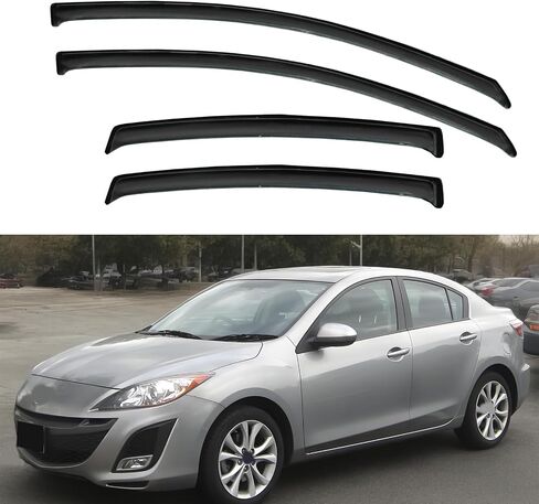 Sun/Rain Guards Window Visors Wind Deflector Compatible with 2007-2013 Chevy GMC 1500/2500 Crew Cab Pickup/SUV Wind Deflector 4pc 94515 in Saudi Arabia