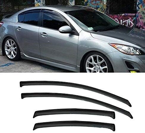Sun/Rain Guards Window Visors Wind Deflector Compatible with 2007-2013 Chevy GMC 1500/2500 Crew Cab Pickup/SUV Wind Deflector 4pc 94515 in Saudi Arabia