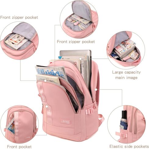 MYHOZEE Black Backpack for Men, 15.6 Laptop Backpacks Casual Bookbag Aesthetic Daypack Men Travel Work in Saudi Arabia