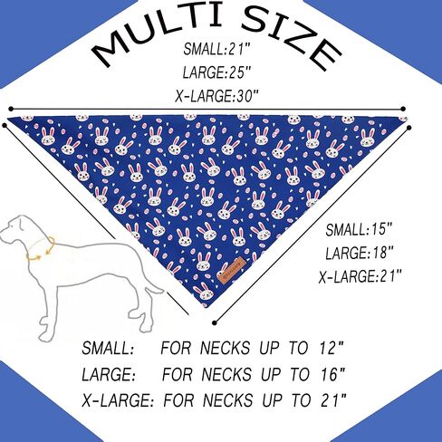 Realeaf 4th of July Dog Bandanas 2 Pack, Reversible American Flag Pet Scarf for Boy and Girl, Premium Durable Fabric, Patriotic Bandana for Medium and Large Dogs (Large) in Kuwait