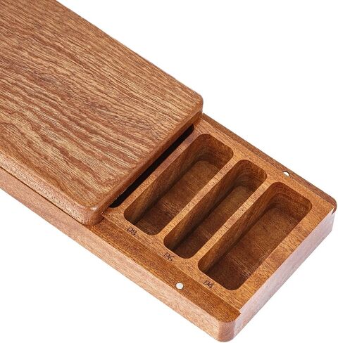 Wooden DND Dice Case with Magnetic Lid for Storing Multiple Sets of 7 Polyhedral Dice for D&D Tabletop Games in Saudi Arabia