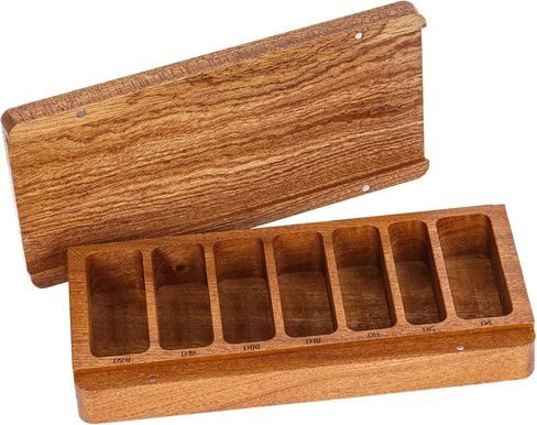 Wooden DND Dice Case with Magnetic Lid for Storing Multiple Sets of 7 Polyhedral Dice for D&D Tabletop Games in Saudi Arabia