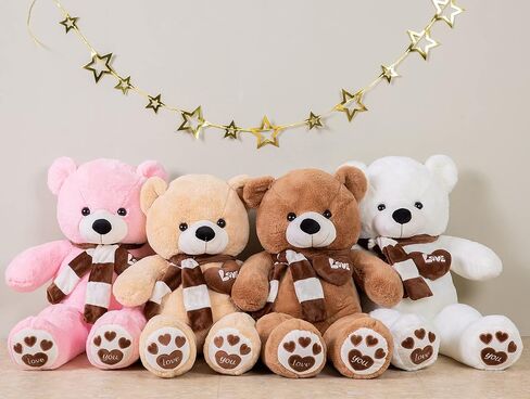 Big Teddy Bear Stuffed Animal Plush Teddy Bear with Scarf for Children Girls Girlfriends (31 Inches, Dark Brown) in Saudi Arabia