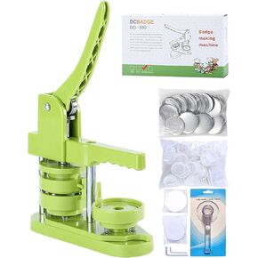 Button Maker Machine, (3rd Gen) Installation-Free DIY Pin Button Maker, 58mm(2.25 in) Button Badge Maker Press Machine Kit with Free 100pcs Button Parts&Circle Cutter&Wrench Gadget