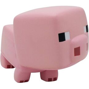 Minecraft Pig Mega SquishMe - Perfect for Party Favors, Classroom Prizes, Stress Relief Toys, Fidget and Treasure Boxes - Minecraft Figures, Squishy Animals & Small Toys
