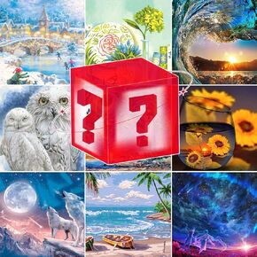 MVVMTOP 10 PCS Diamond Art Painting Kits for Adults, Random Diamond Art kit Multipack Box Paint by Numbers for DIY Wall Decor and Gift(12''x16''/30cmx40cm)