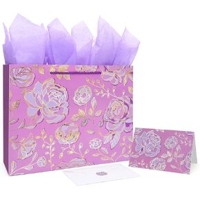 Oletx Basketball Party Favor Gift Paper Bags, Large Basketball Gift Wrap Bag with Tissue Paper for Sports Party Basketball Birthday Goodie Gifts Treat Wrapping Bags for Boys Men Kids