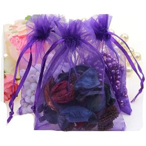 MELUOGE 100pcs 6X9 Inches Organza Drawstring Jewelry Pouches Bags Party Wedding Favor Gift Bags Candy Bags (Royal Blue) in Kuwait