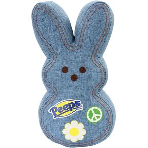 Animal Adventure | Shaggy Bunny Peeps | 9" Collectible Plush | Light Blue Denim Bunny
