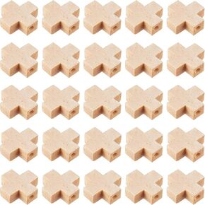 NBEADS 100 Pcs Wooden Cross Pendants, Unfinished Wood Cross Charms Natural Wood Cross Beads for Easter Party DIY Crafts Bracelet Necklace Jewelry Making, Hole: 2mm