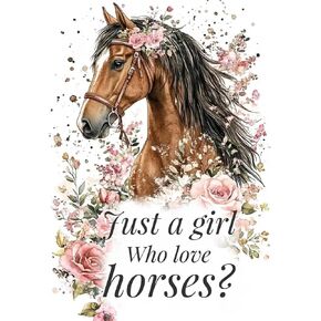 MAXBYE Horse Diamond Art Painting Kits for Adults, Full Drill Diamond Dots Paintings for Beginners, Round 5D Paint with Diamonds Pictures, Gem Art Painting Kits, DIY Adult Crafts Kits, 12x16in